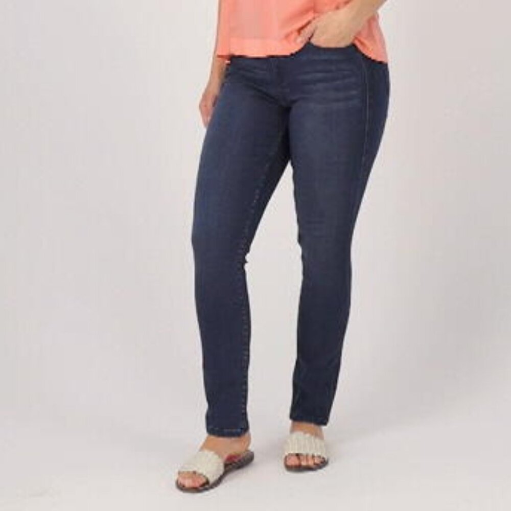 NEW Laurie Felt Silky Denim Easy Skinny Jeans Dark Vintage Blue Regular 3X